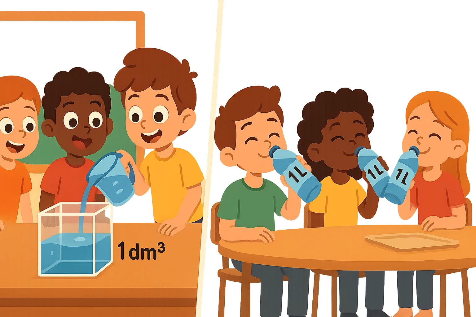 Konverter Desimeter Kubik ke Liter