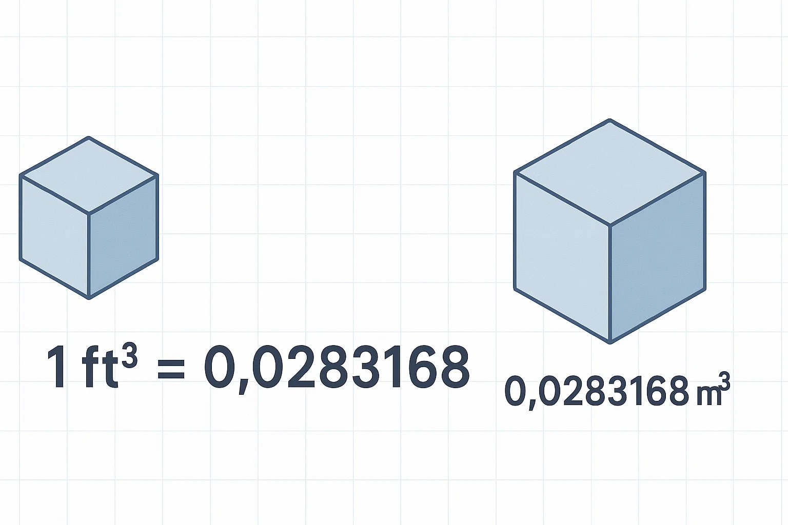 Konverter Kaki Kubik ke Meter Kubik