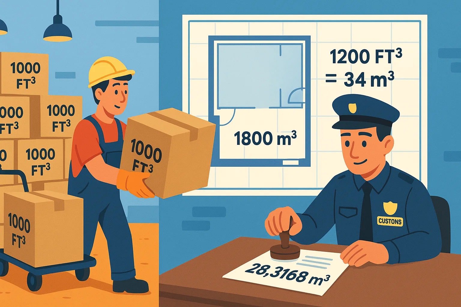 Konverter Kaki Kubik ke Meter Kubik