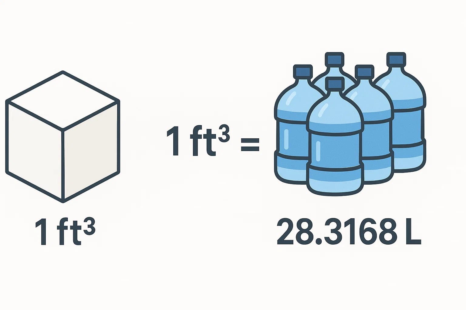 Konverter Kaki Kubik ke Liter
