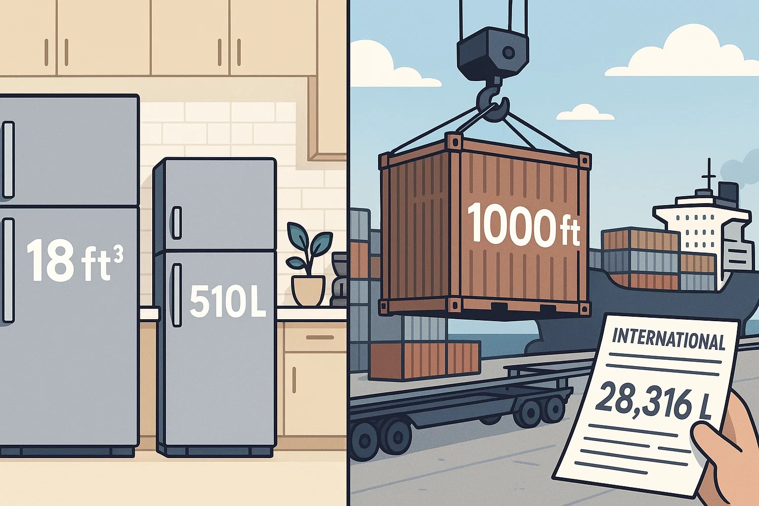 Konverter Kaki Kubik ke Liter