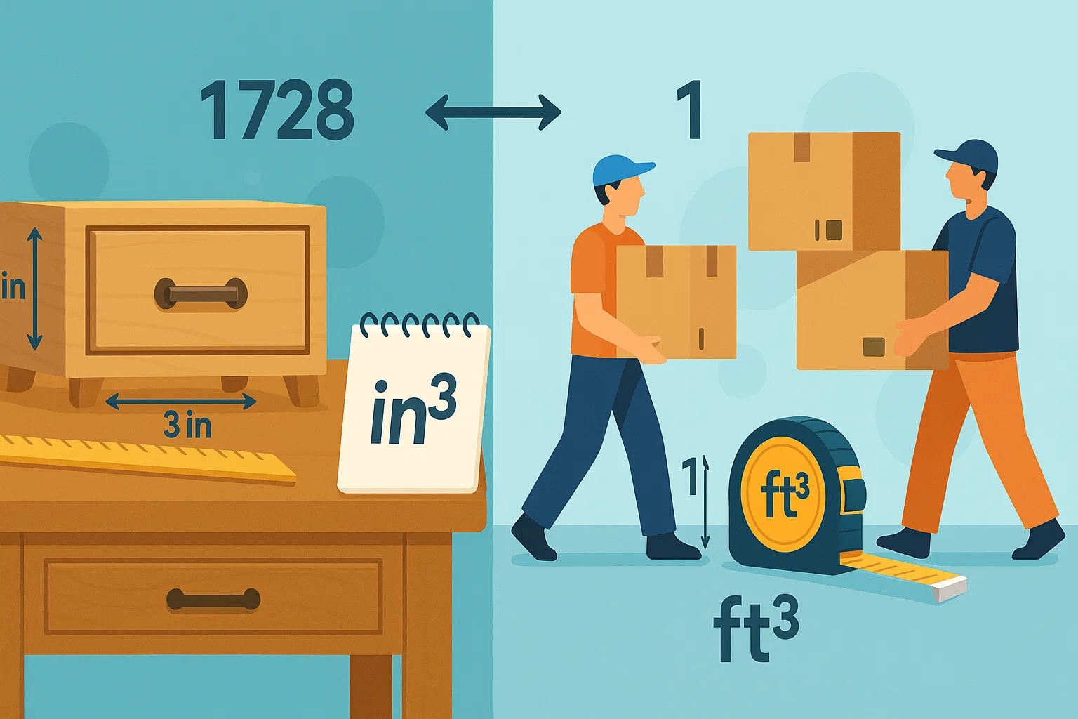 Konverter Inci Kubik ke Kaki Kubik