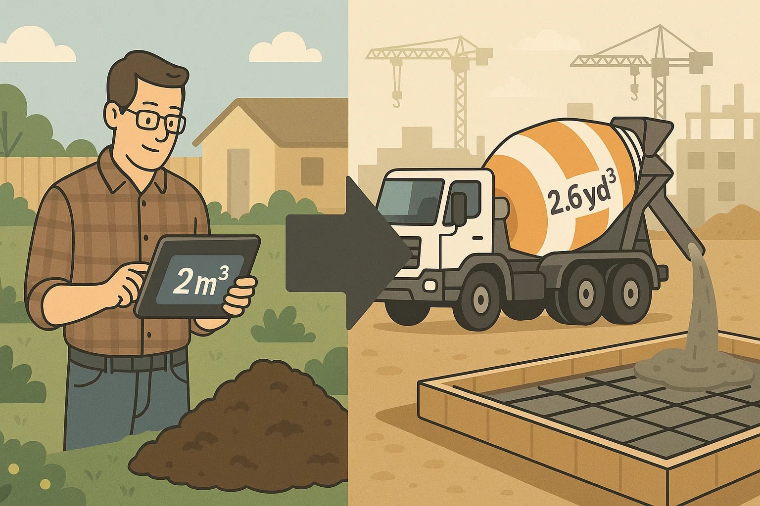 Konverter Meter Kubik ke Yard Kubik