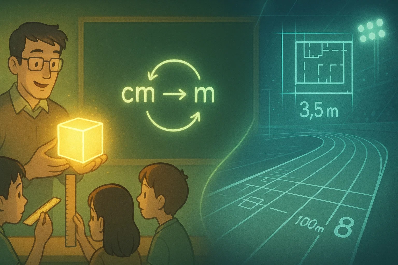 Konverter Desimeter ke Meter