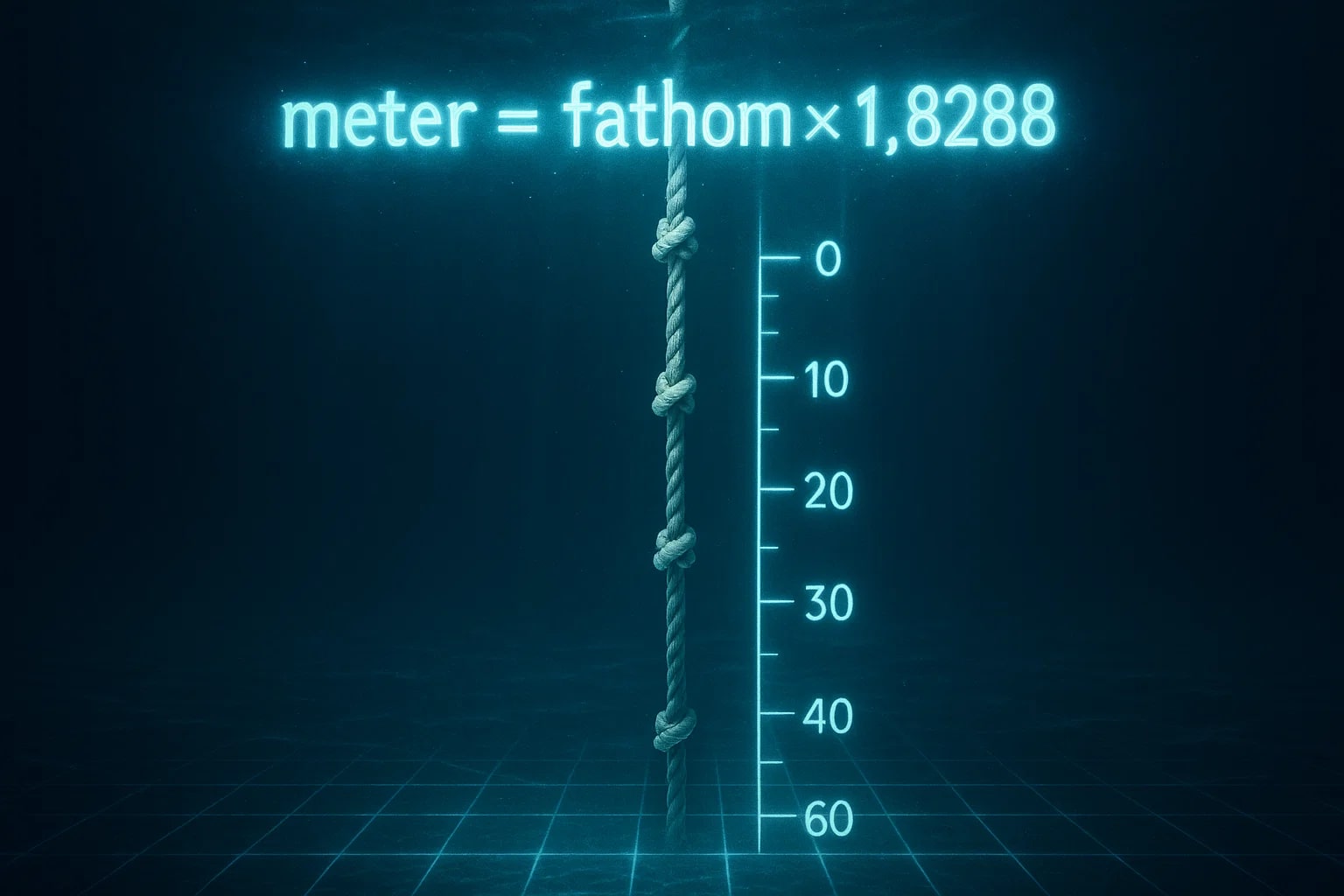 Konverter Fathom ke Meter