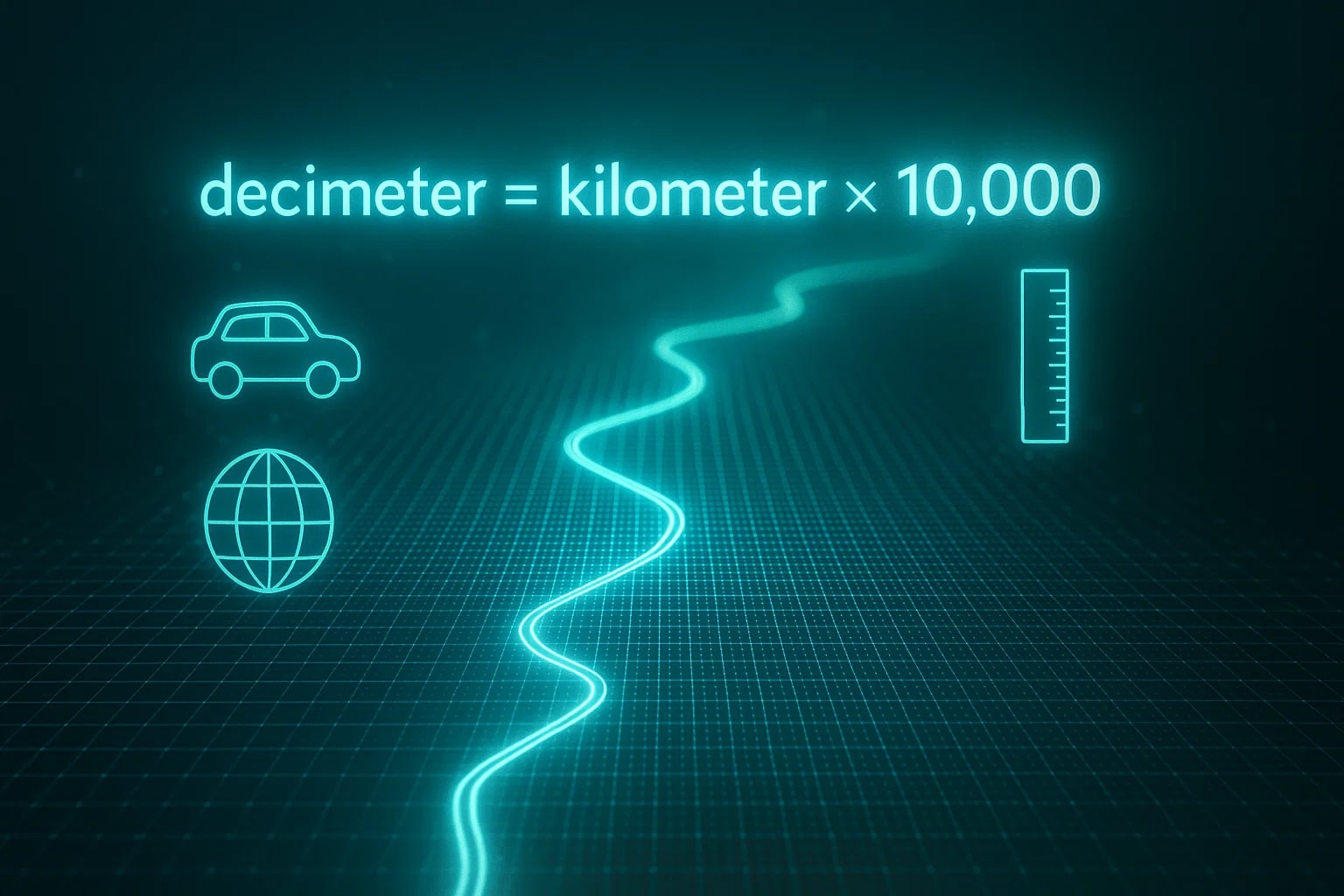 Konverter Kilometer ke Desimeter