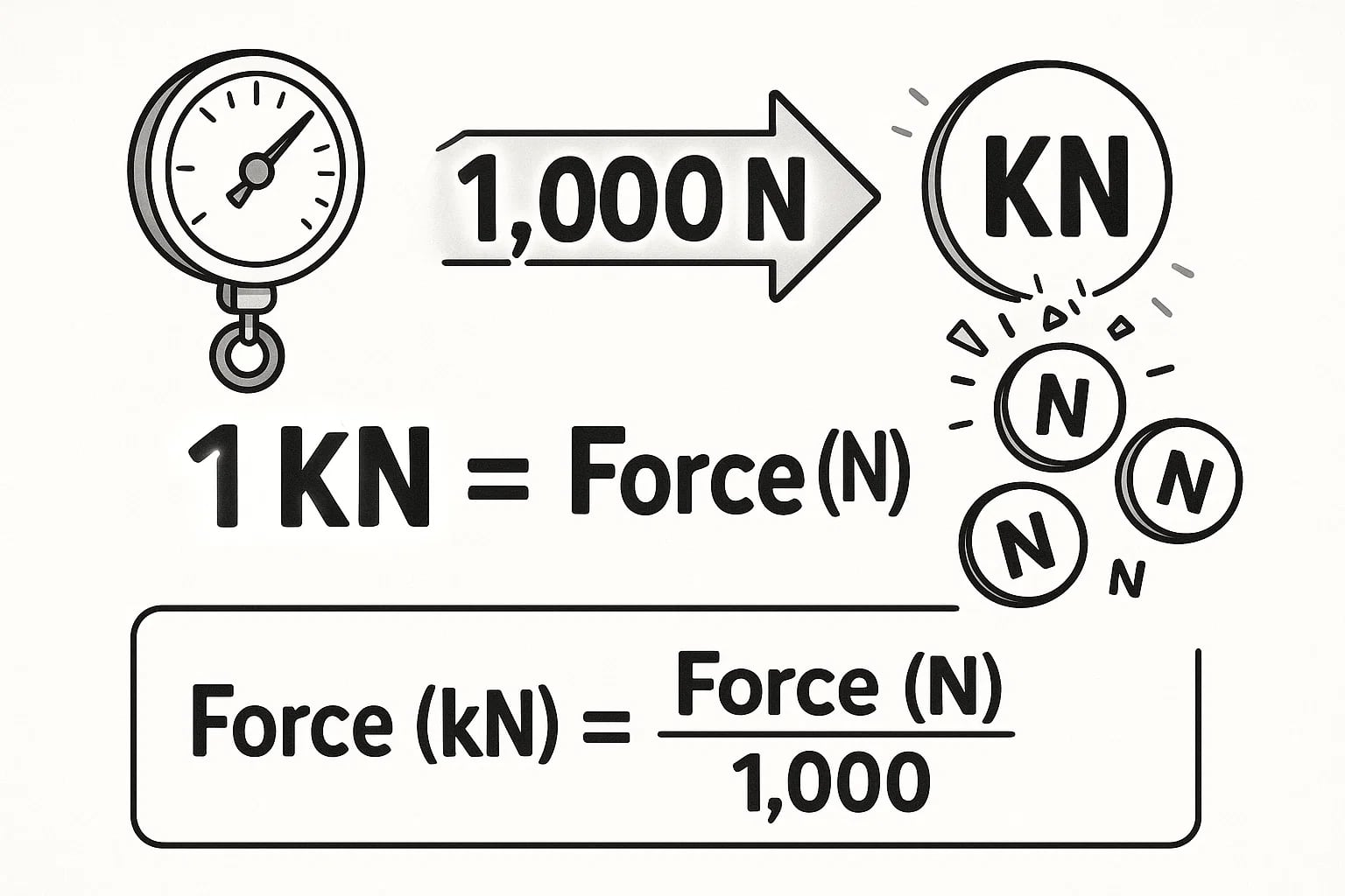 Konverter Kilonewton ke Newton