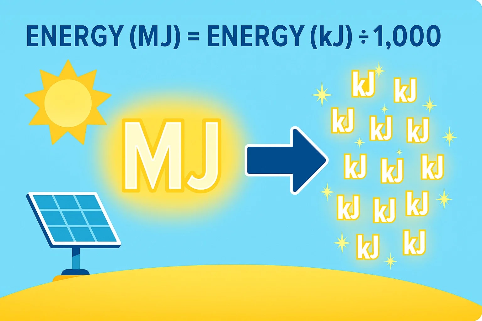 Konverter Megajoule ke Kilojoule