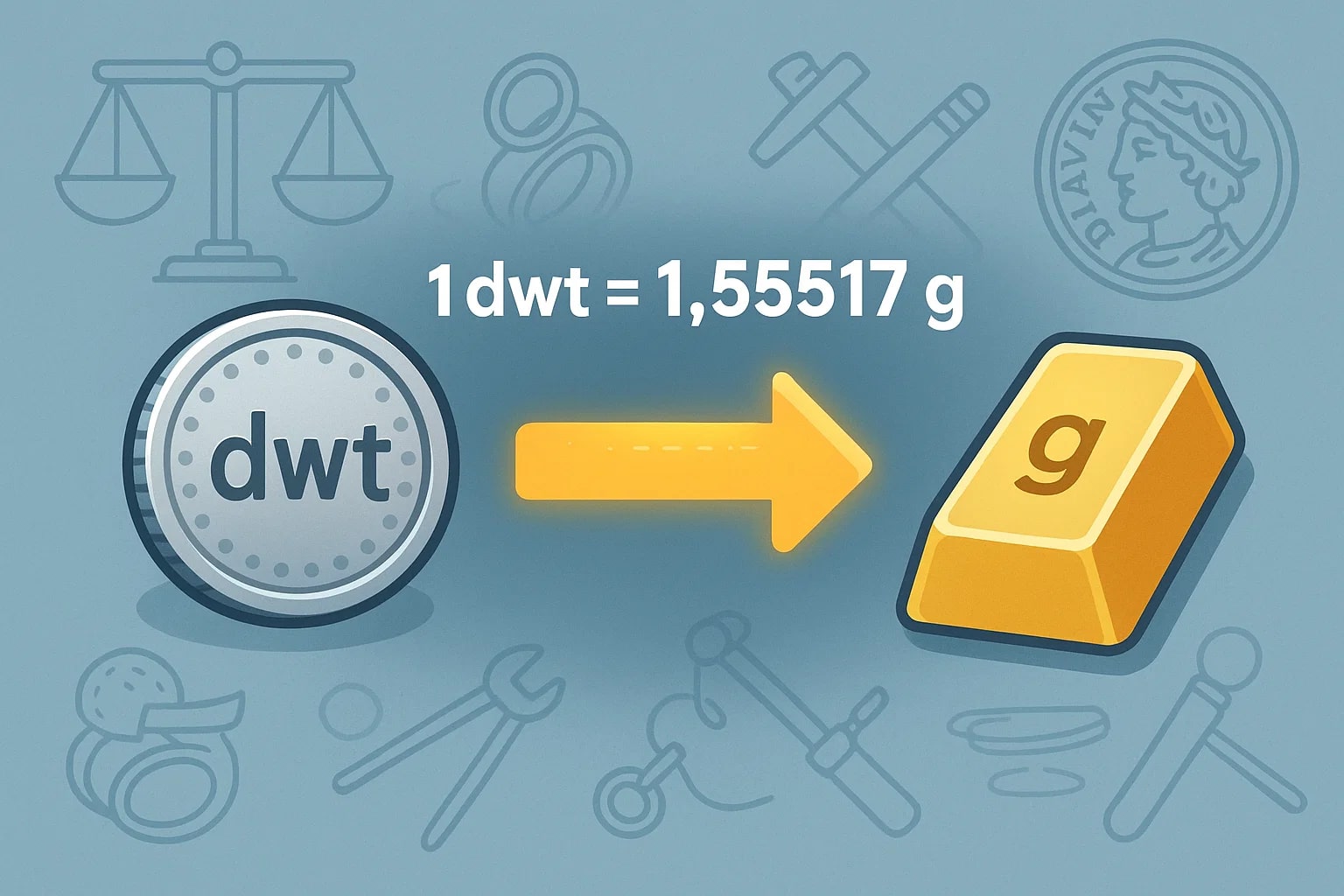 Konverter Pennyweight ke Gram