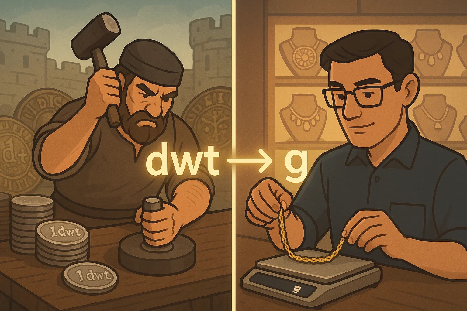 Konverter Pennyweight ke Gram