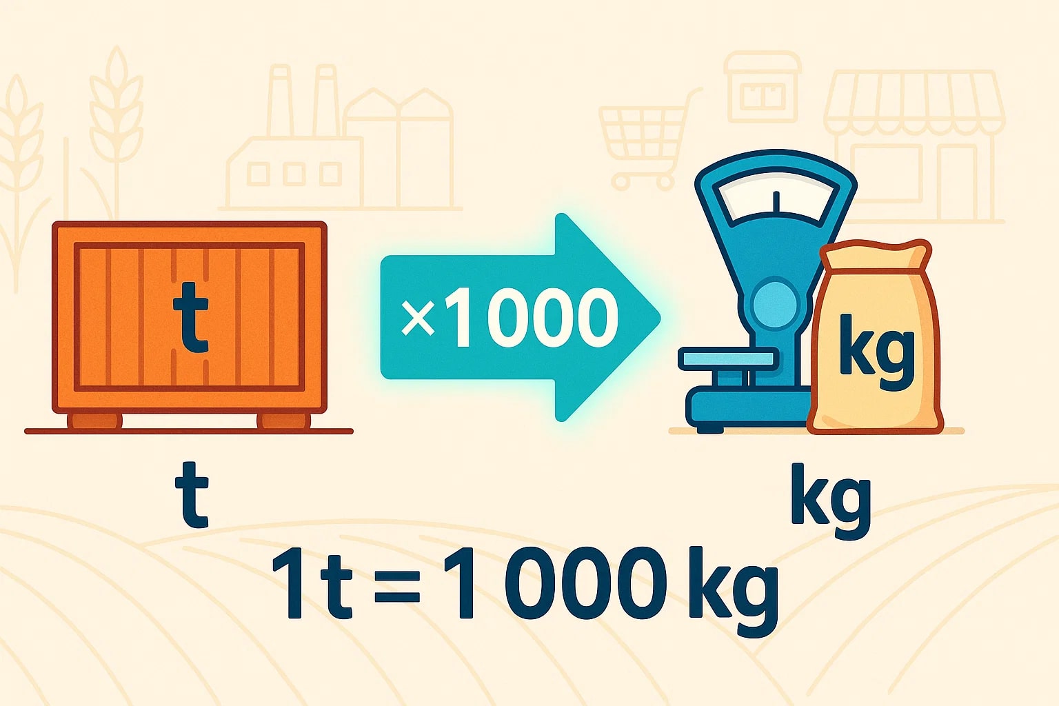 Konverter Ton ke Kilogram