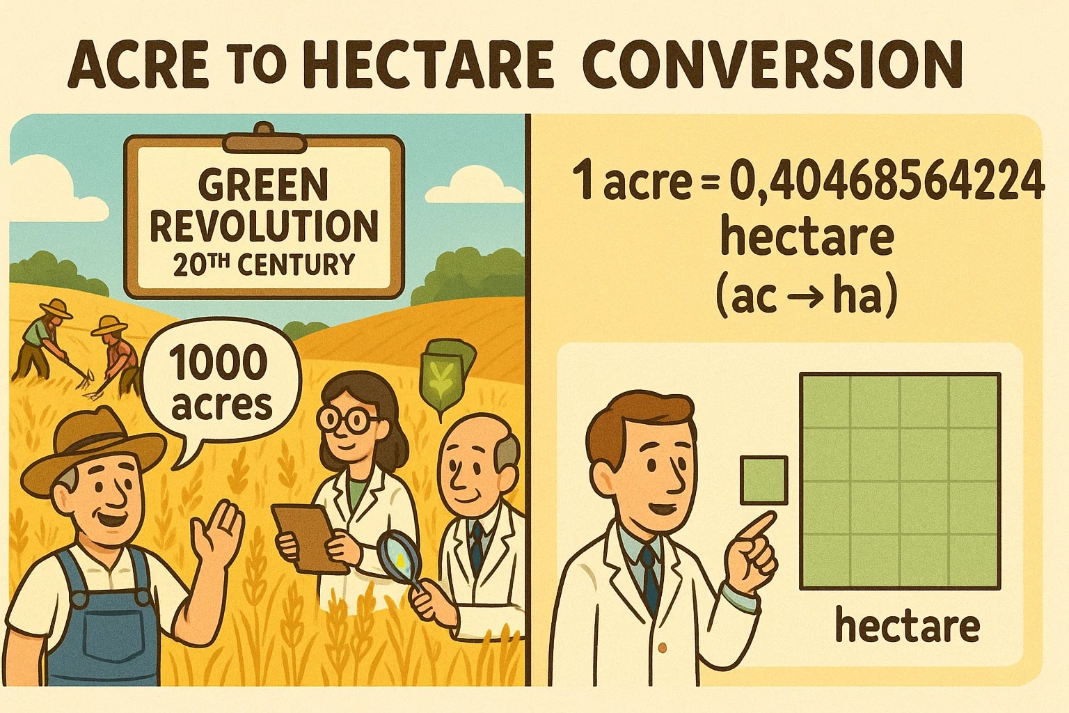 Konverter Acre ke Hektar