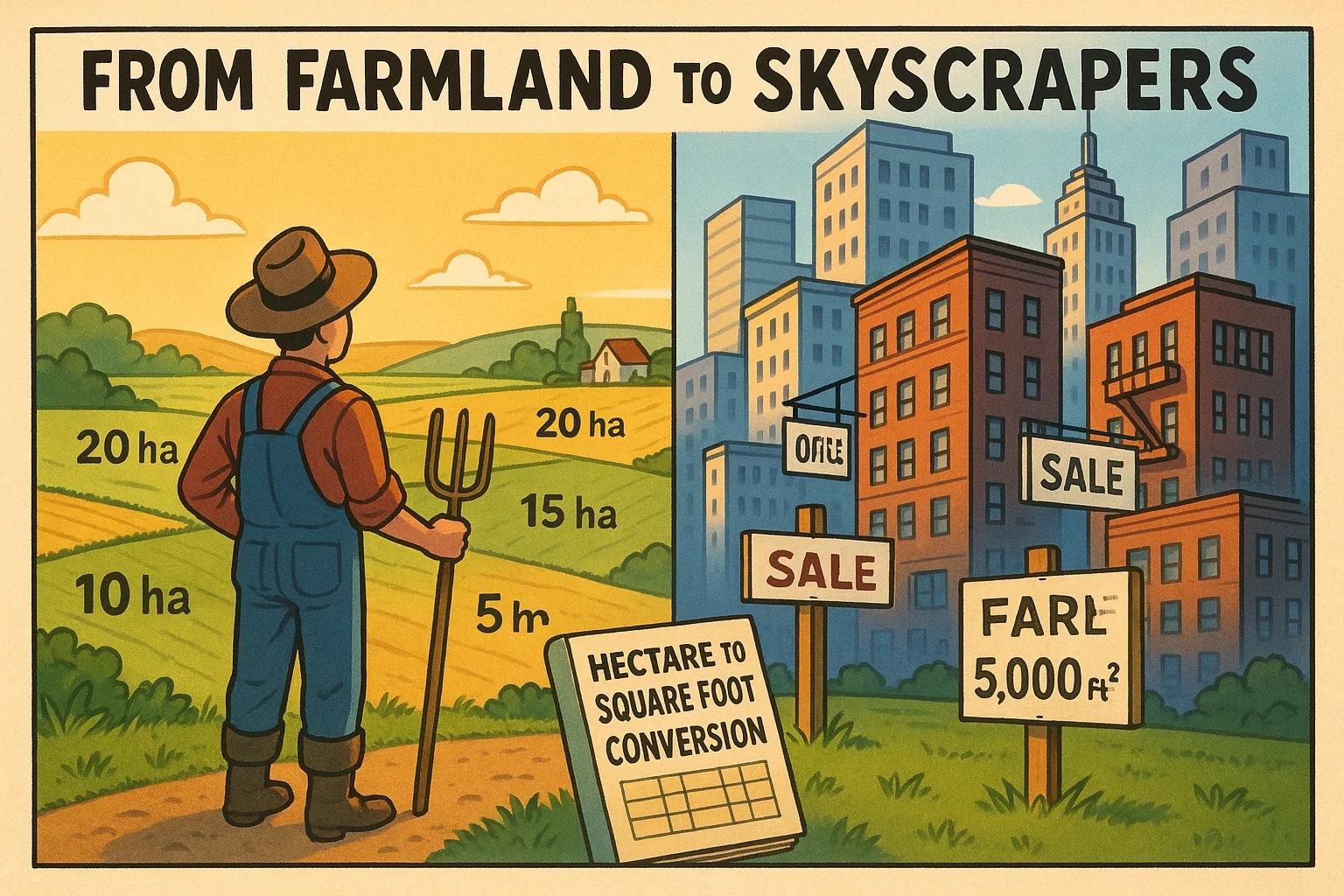  Pengonversi Hektar ke Kaki Persegi