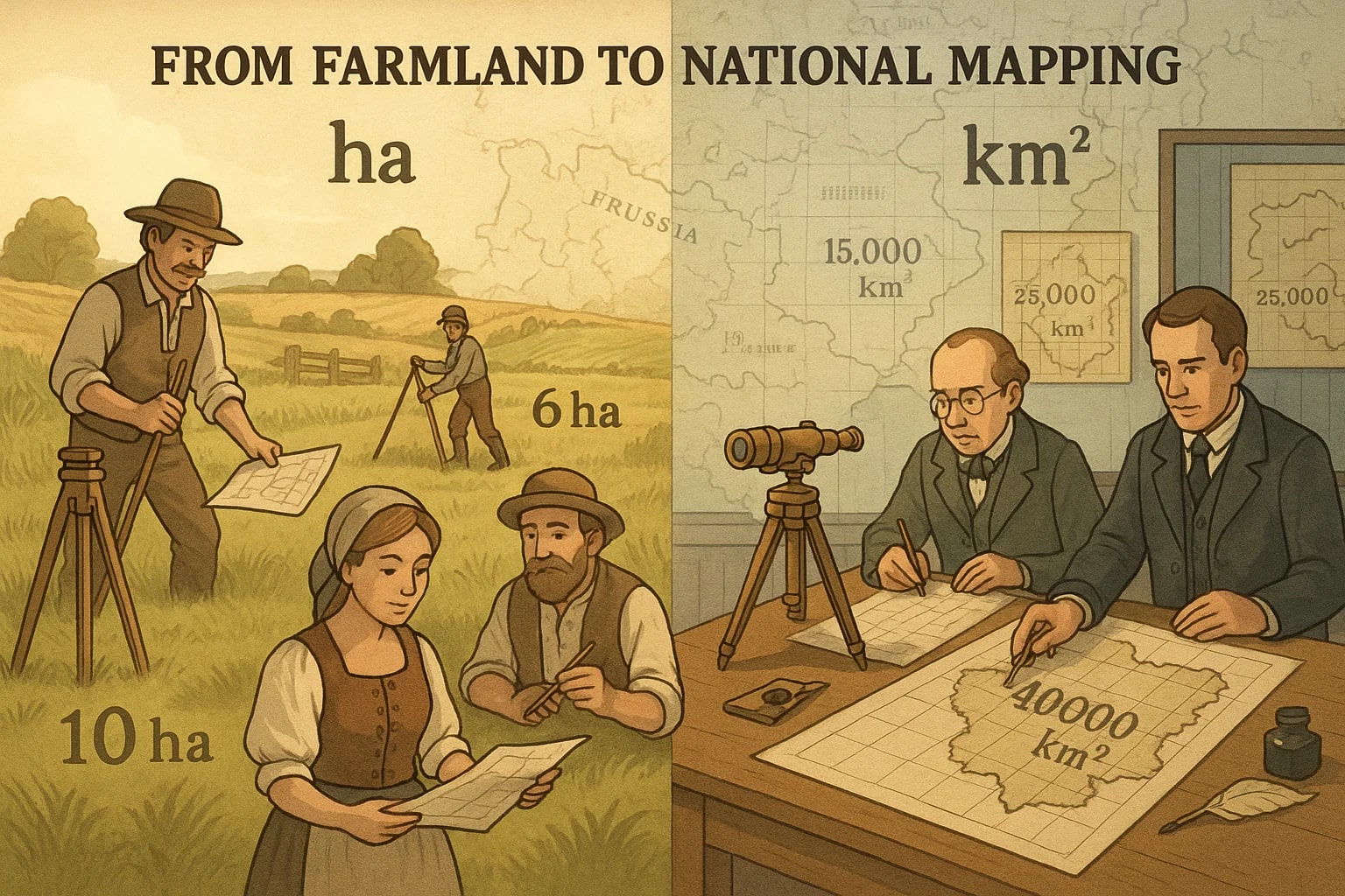 Konverter Hektar ke Kilometer Persegi