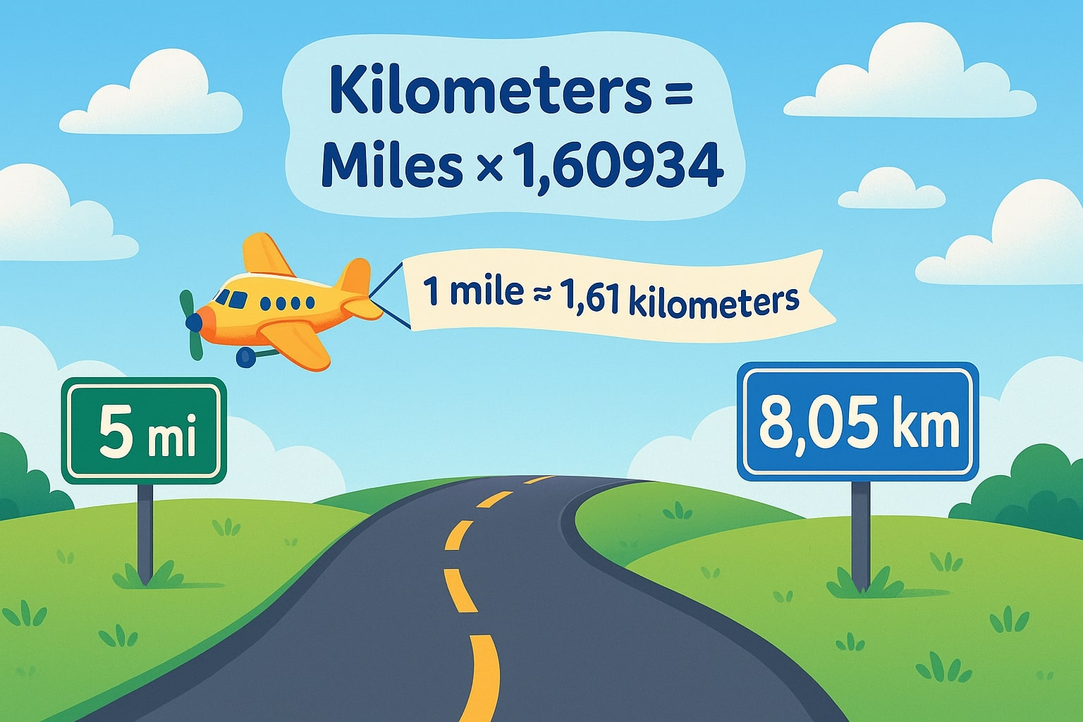 Konverter Mil ke Kilometer
