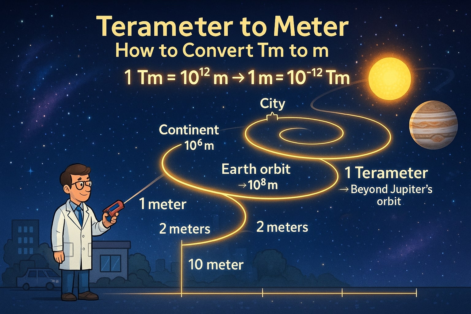 Konverter Terameter ke Meter