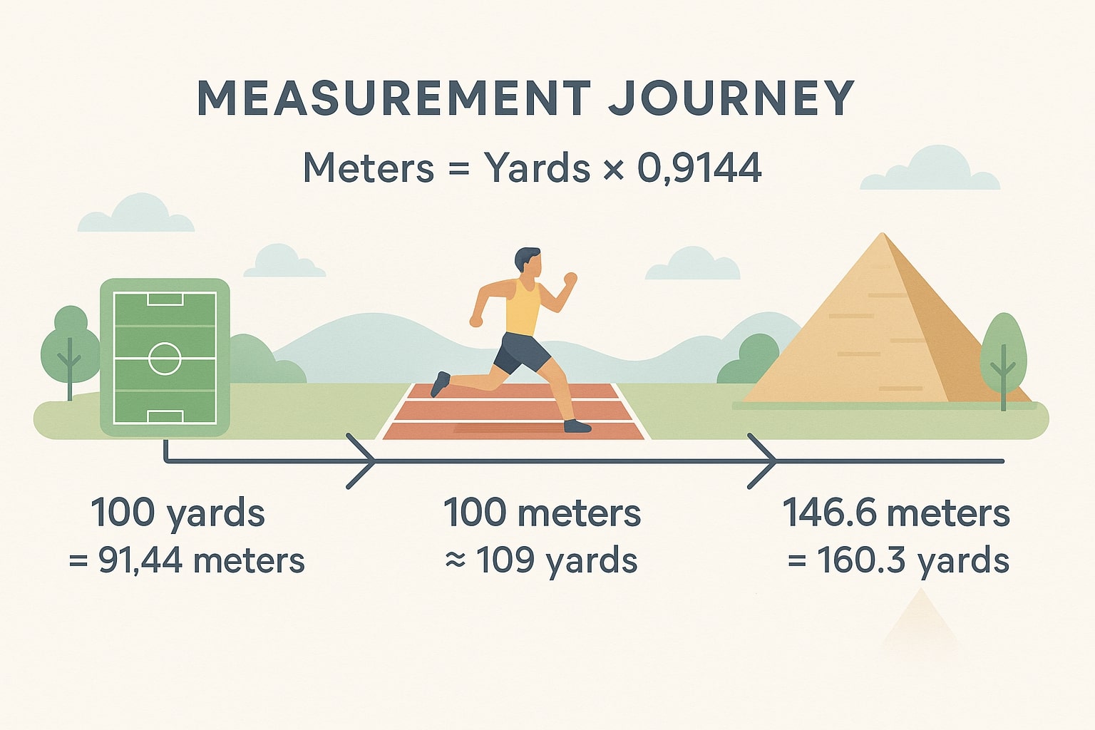 Konverter Yards ke Meter