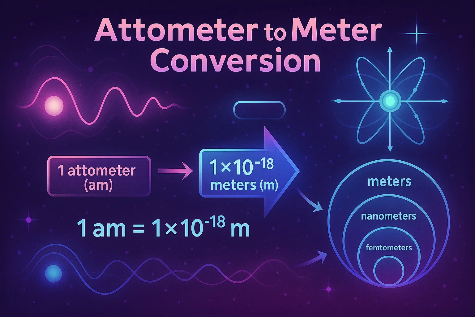 Konverter Attometer ke Meter