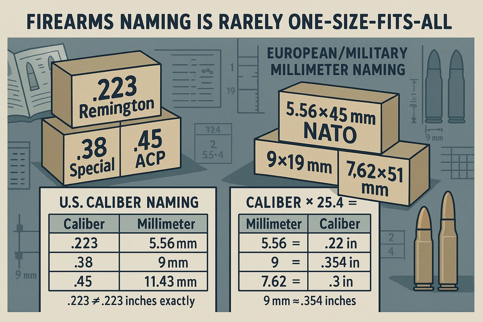 Konverter Kaliber ke Milimeter