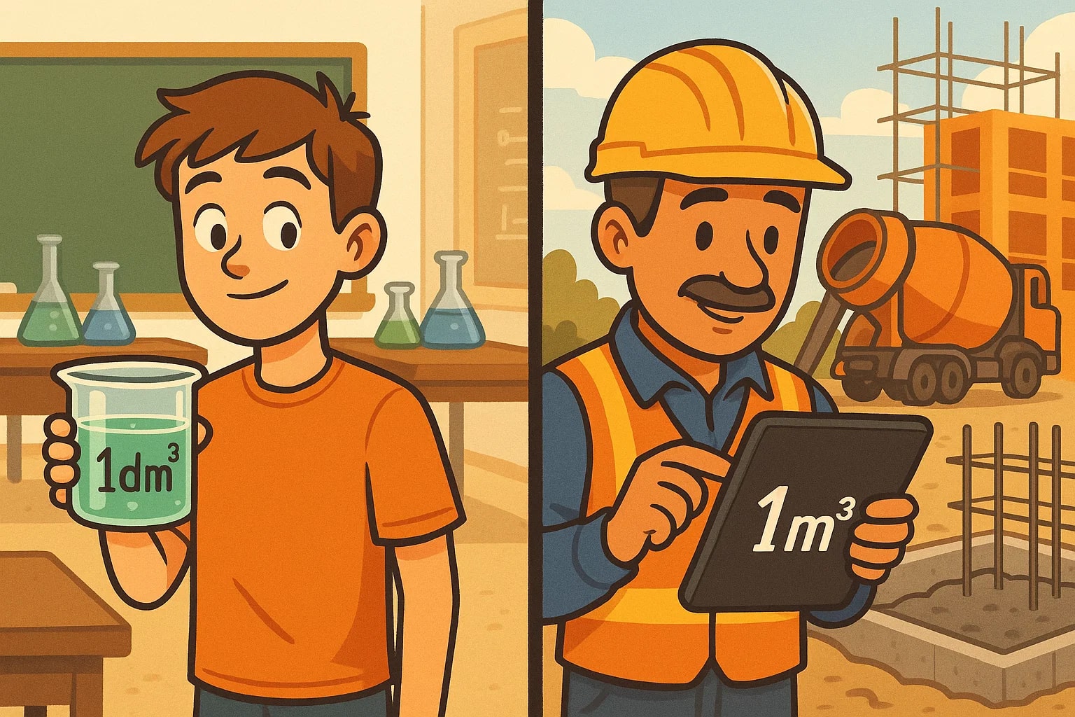 Konverter Meter Kubik ke Desimeter Kubik