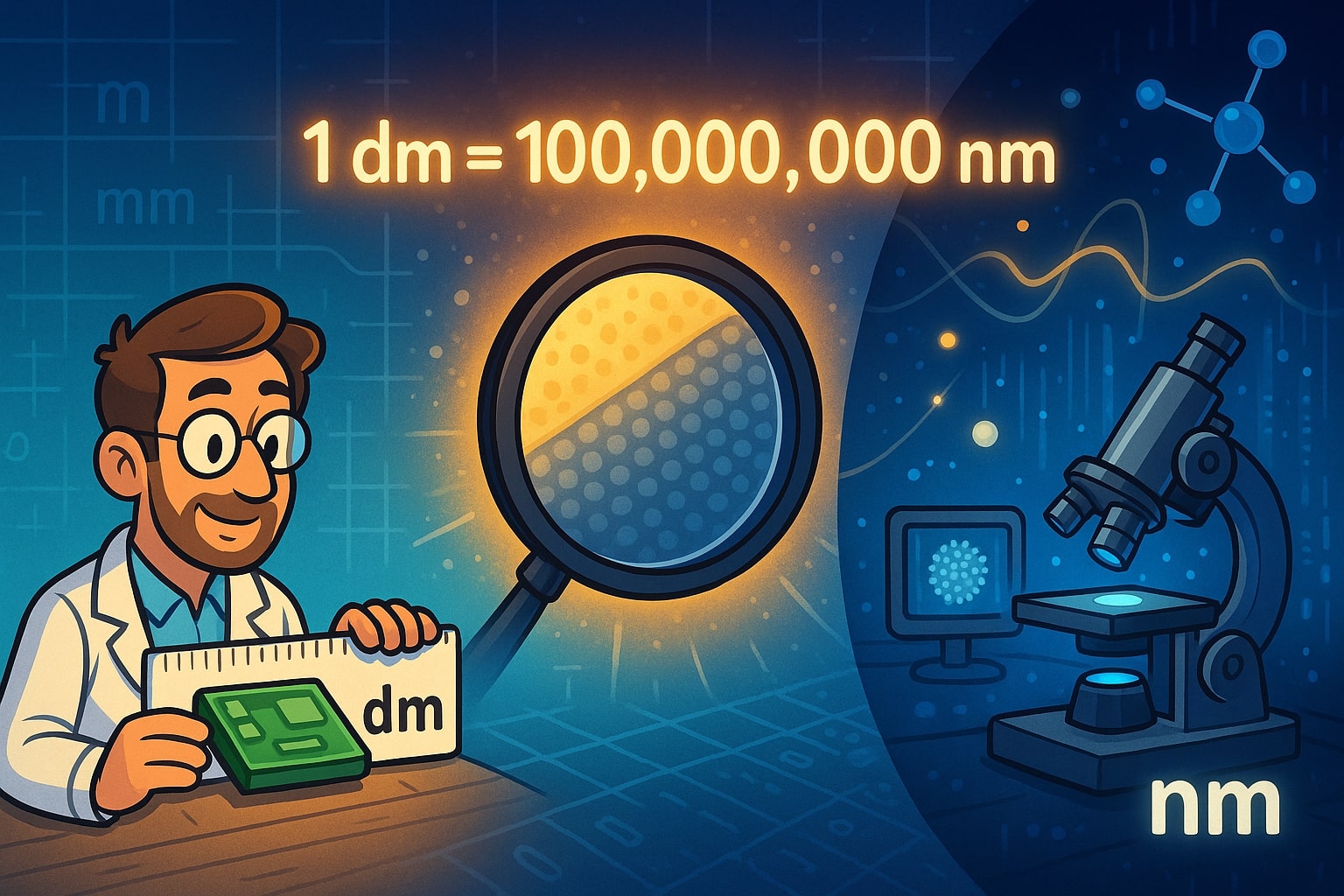 Konverter Desimeter ke Nanometer