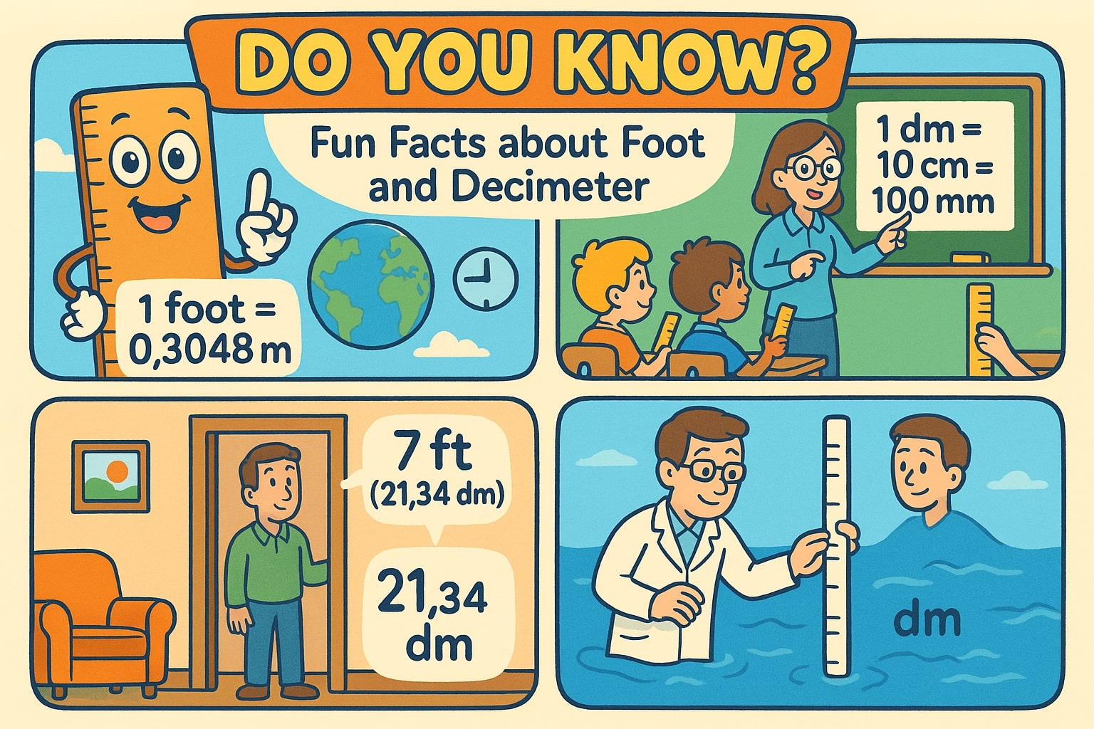 Konverter Kaki ke Desimeter