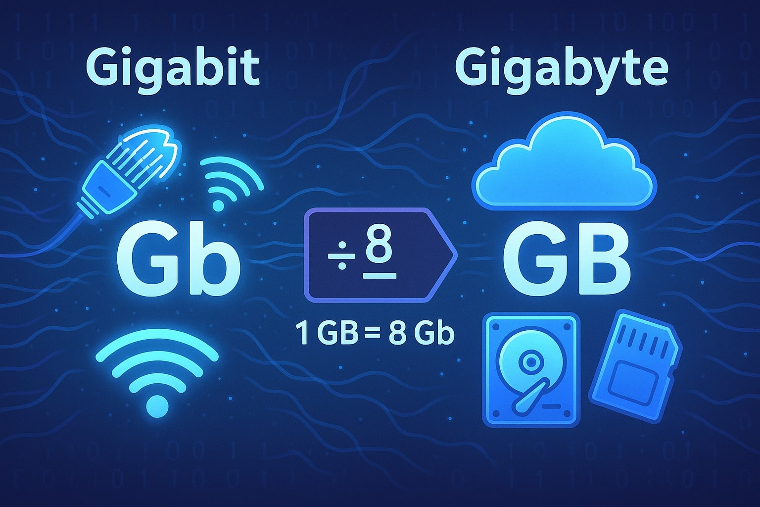 Konverter Gigabit ke Gigabyte