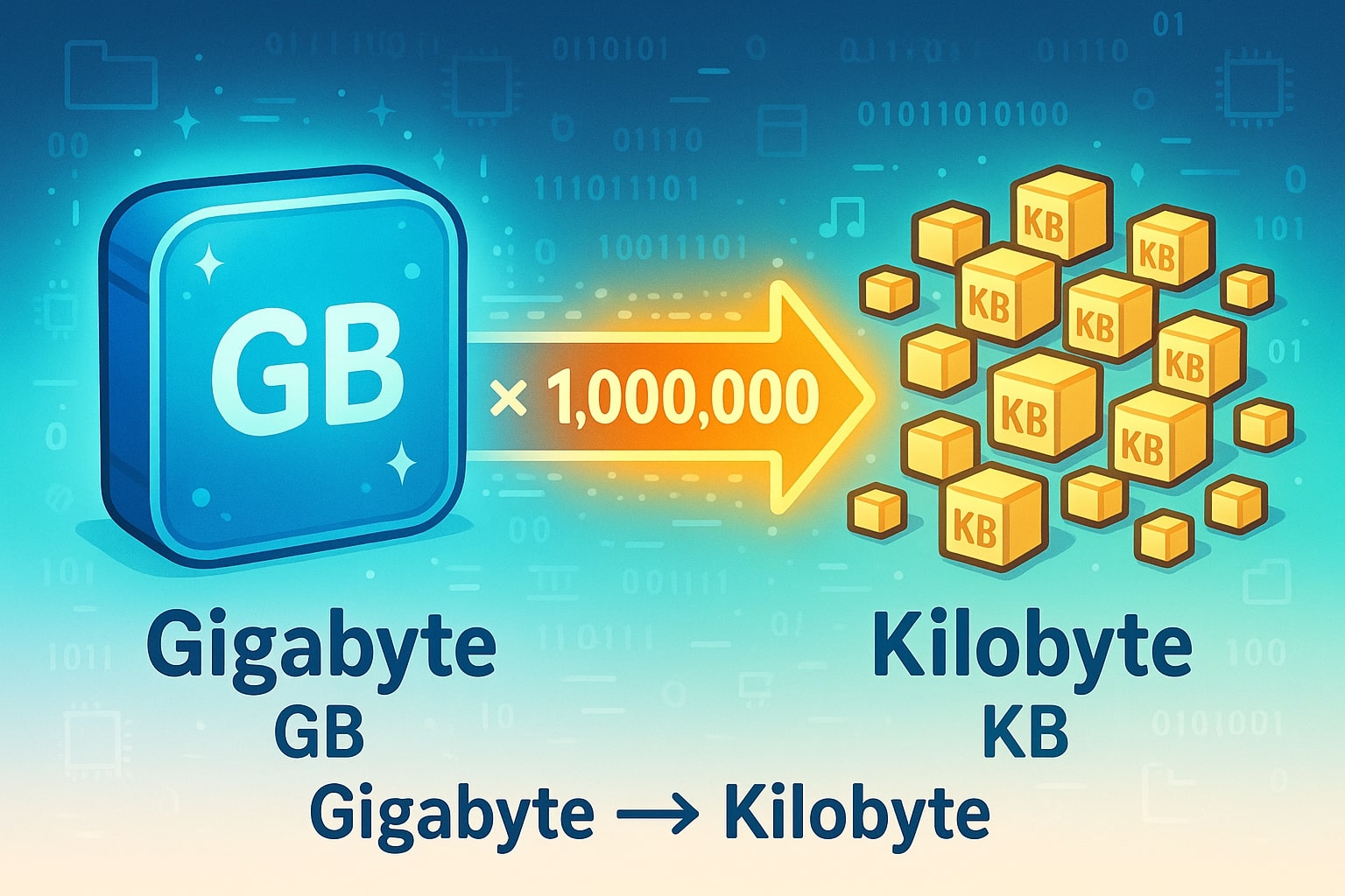 Konverter Gigabyte ke Kilobyte