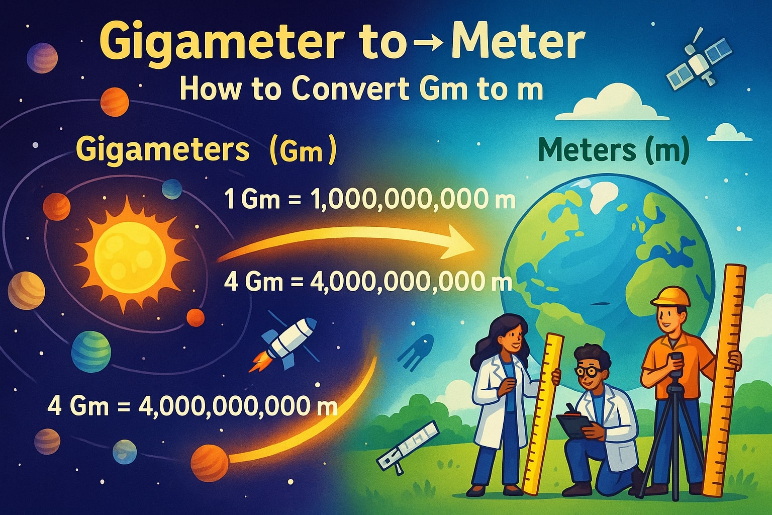 Konverter Gigameter ke Meter