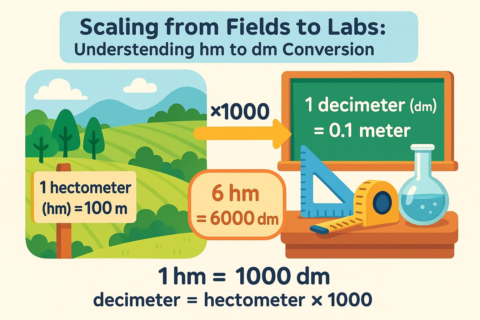 Konverter Hektometer ke Desimeter