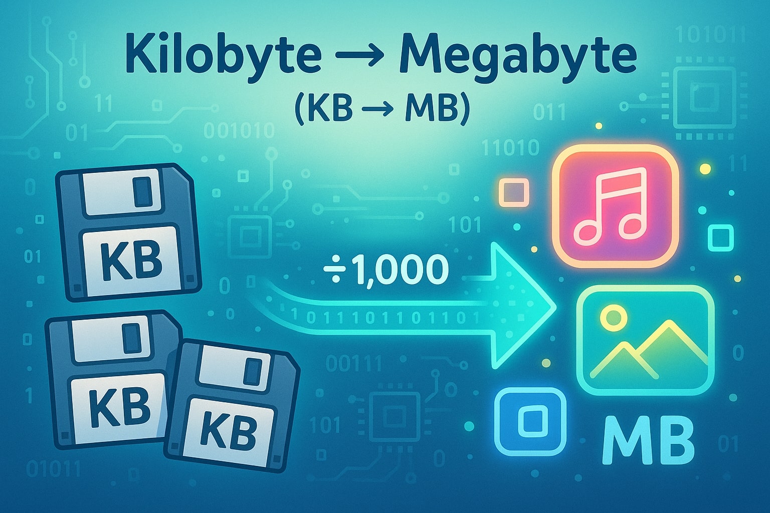 Konverter Kilobyte ke Megabyte