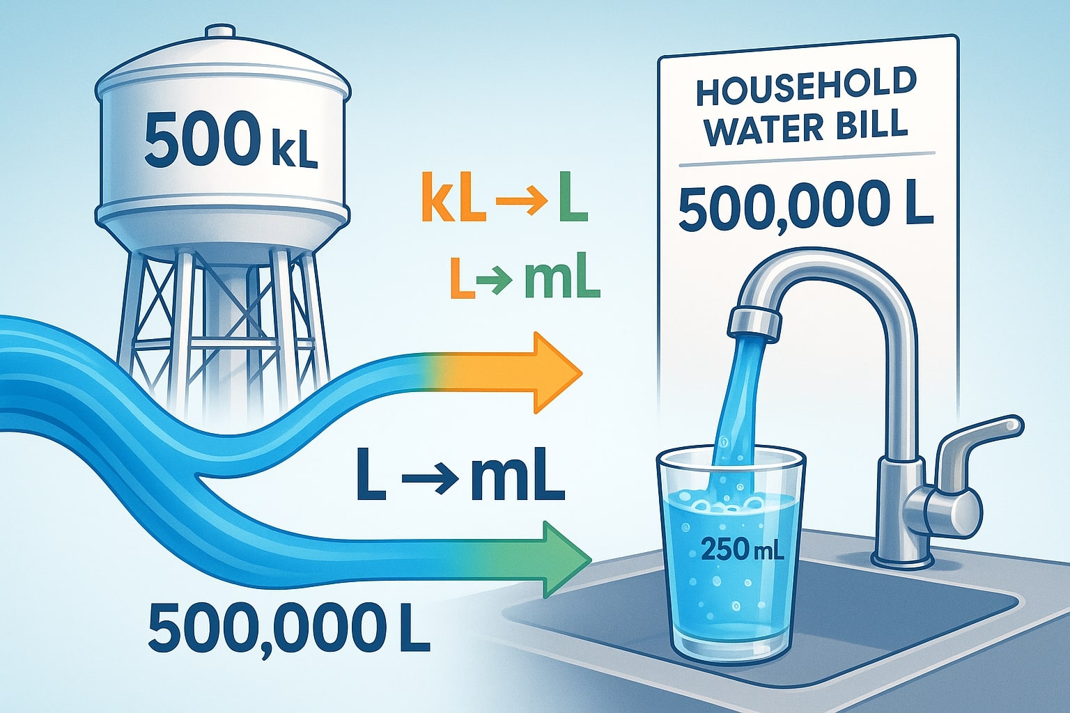 Konverter Kiloliter ke Liter