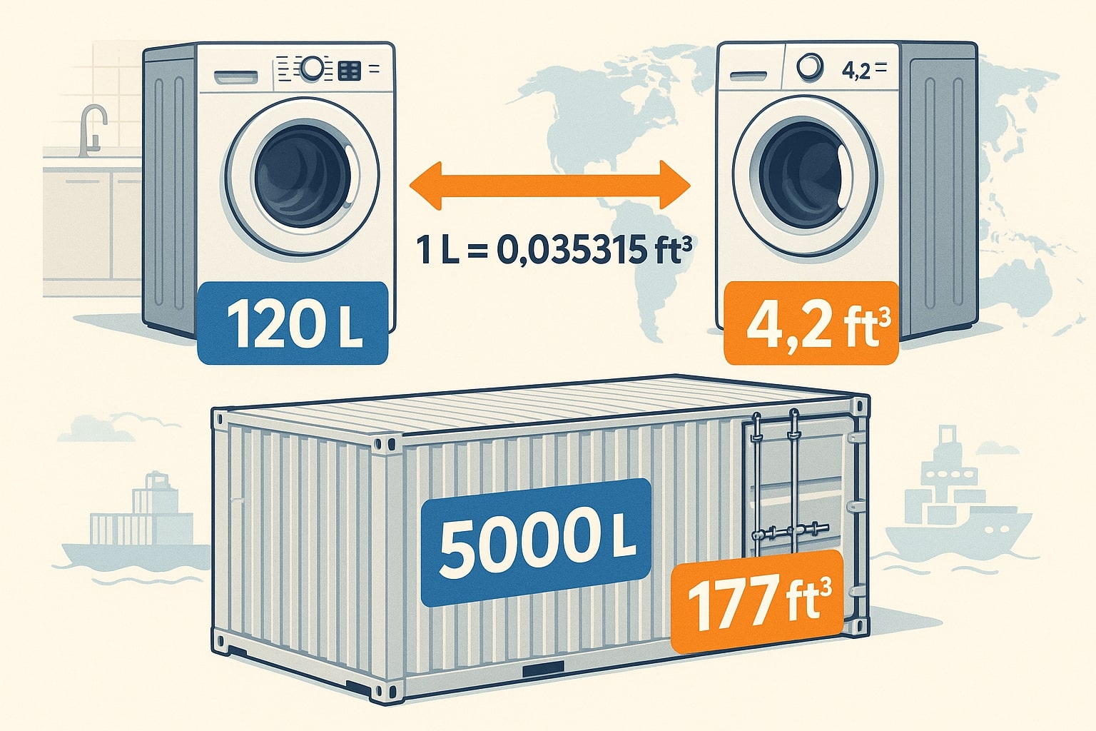  Konverter Liter ke Kaki Kubik 