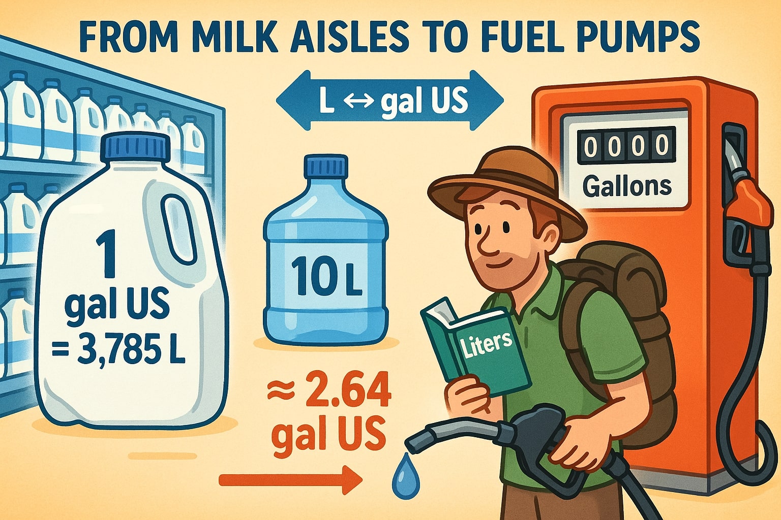 Konverter Liter ke Galon AS