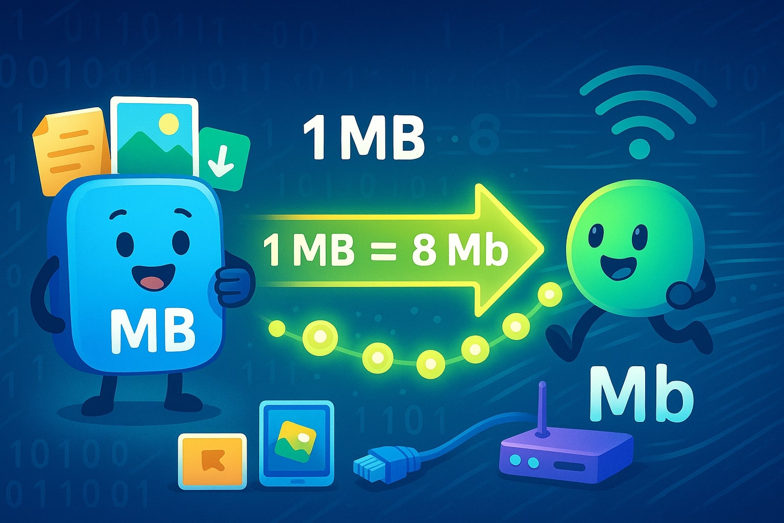 Konverter Megabyte ke Megabit