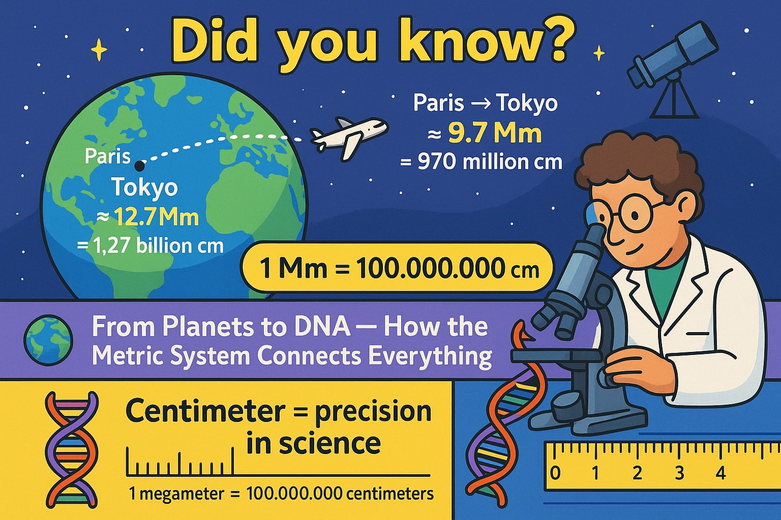 Konverter Megameter ke Sentimeter