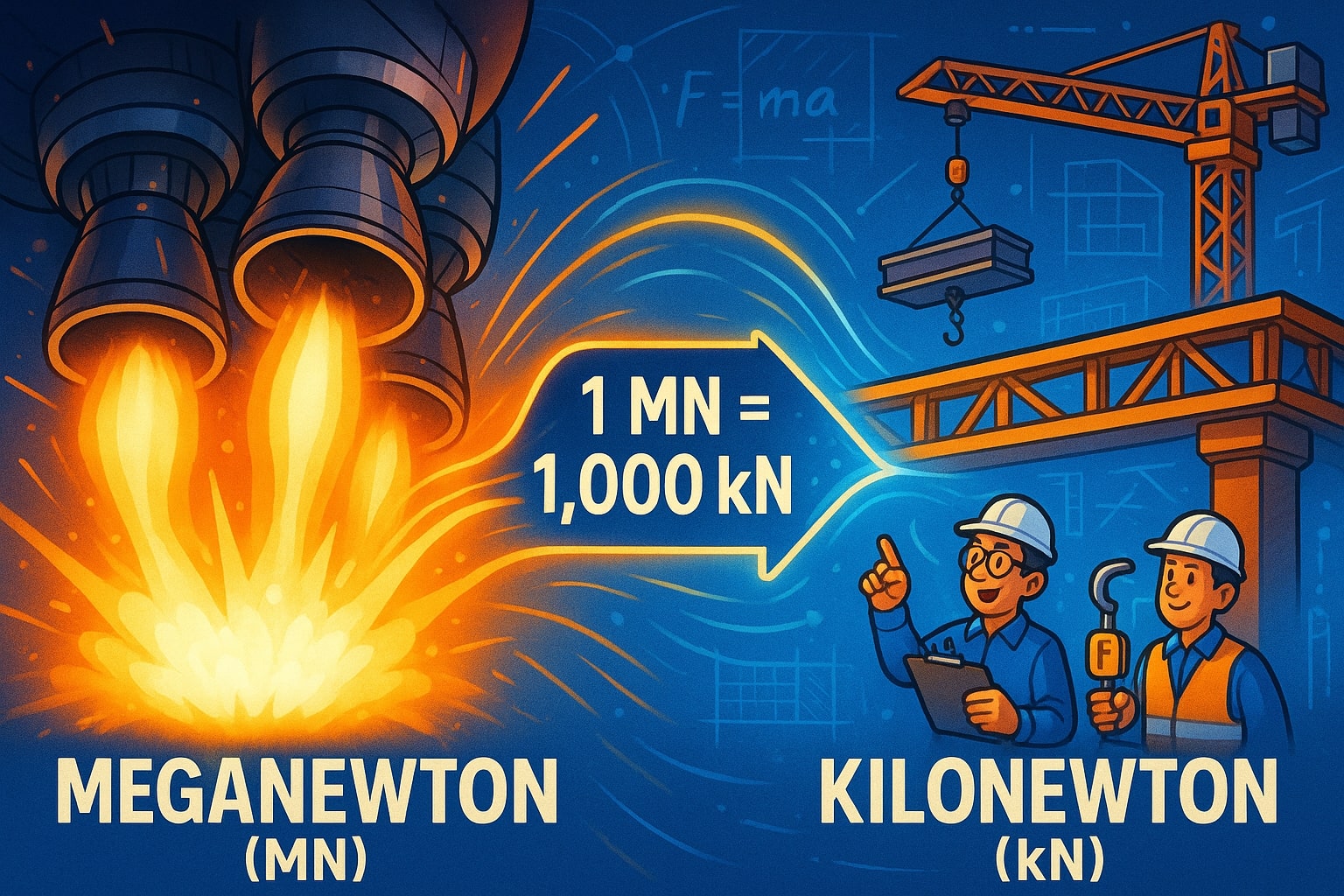 Konverter Meganewton ke Kilonewton