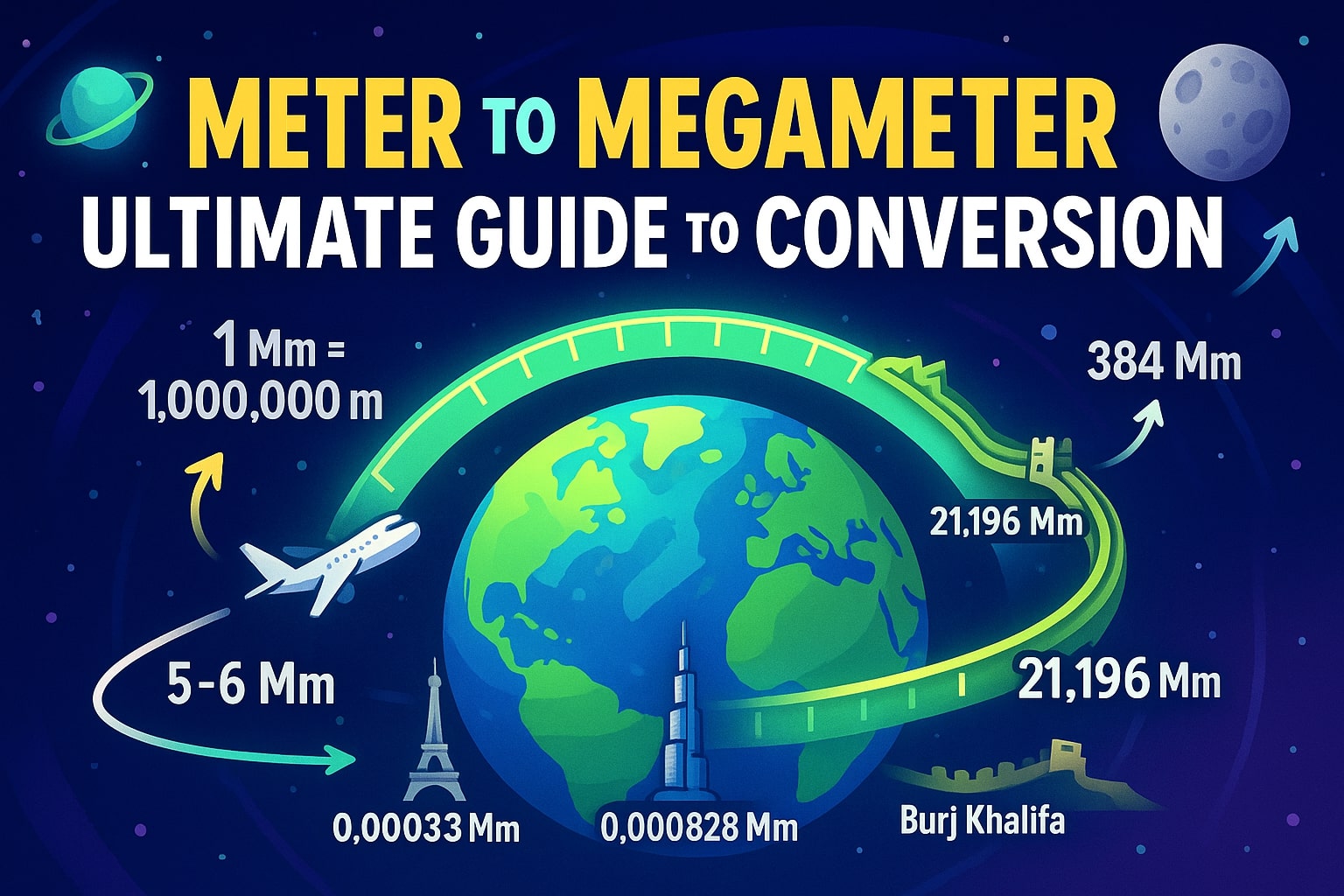 Konverter Meter ke Megameter