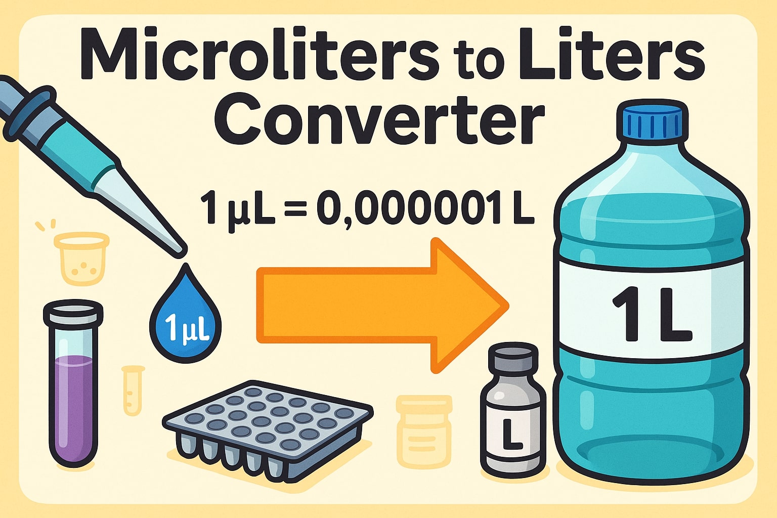 Konverter Mikroliter ke Liter