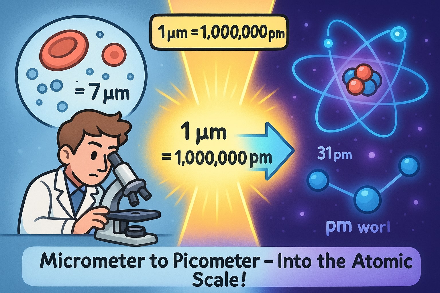 Konverter Mikrometer ke Pikometer
