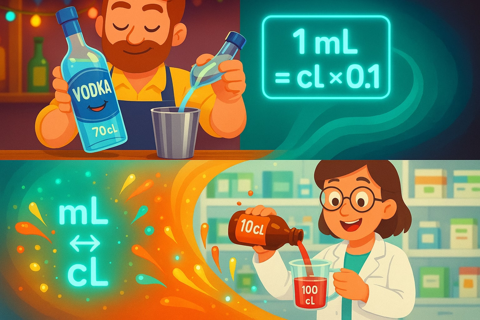 Konverter Mililiter ke Sentiliter