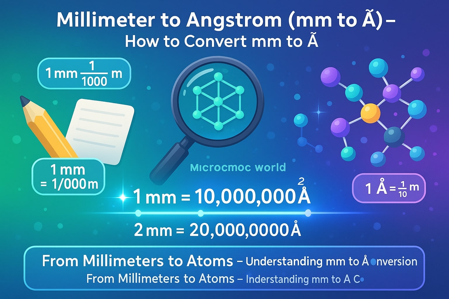 Konverter Milimeter ke Angstrom