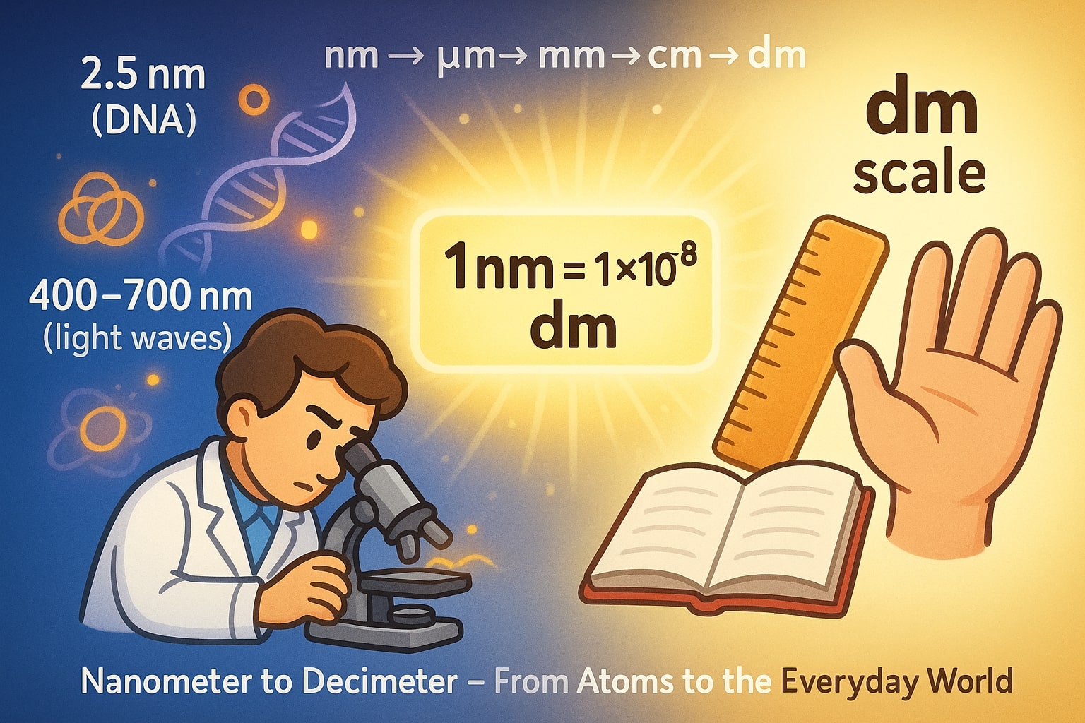 Konverter Nanometer ke Desimeter