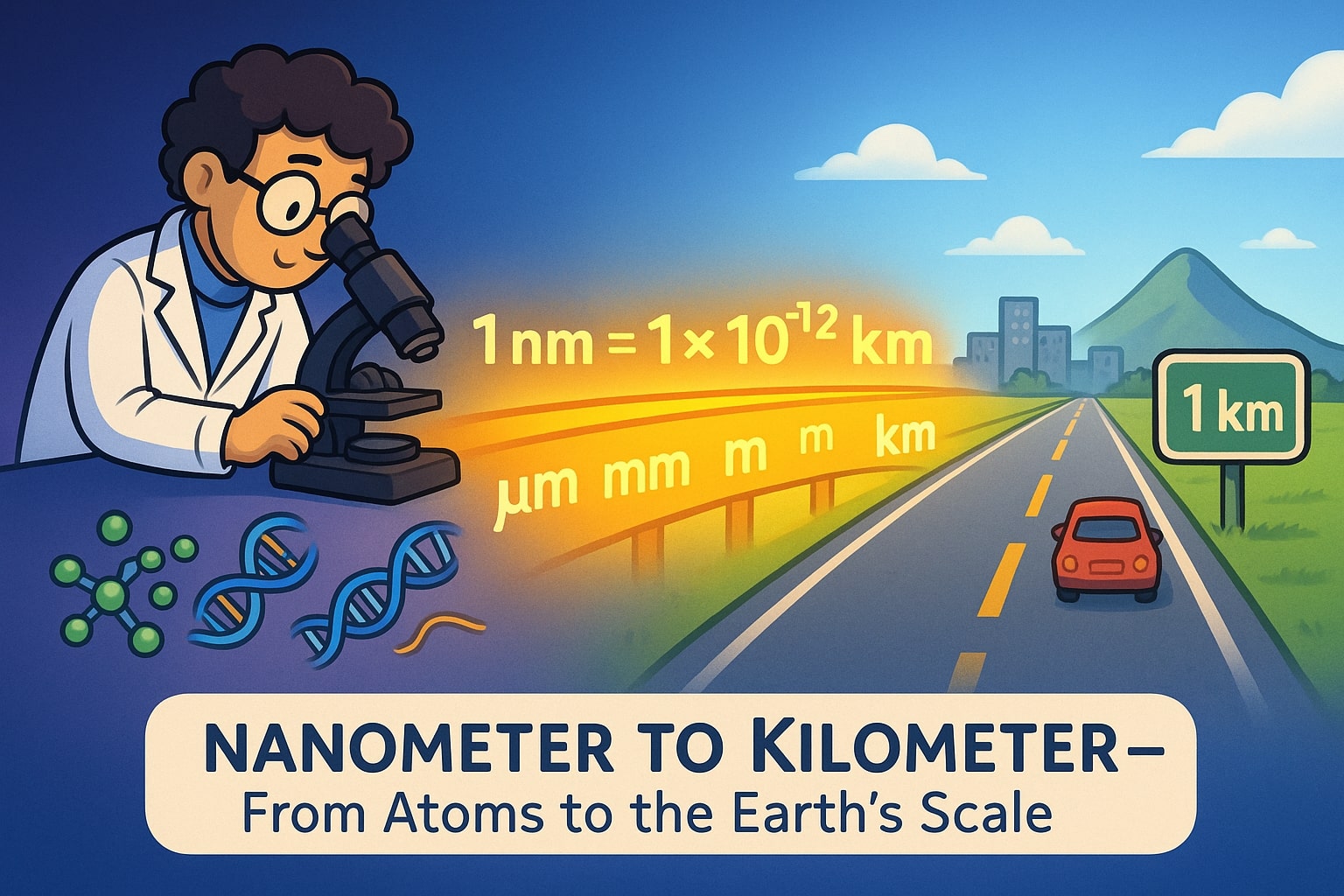 Pengonversi Nanometer ke Kilometer