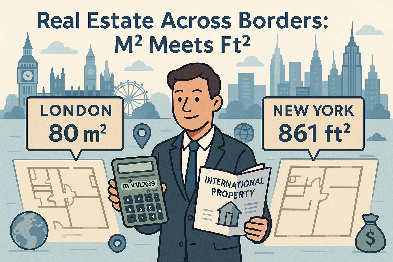 Konverter Meter Persegi ke Kaki Persegi