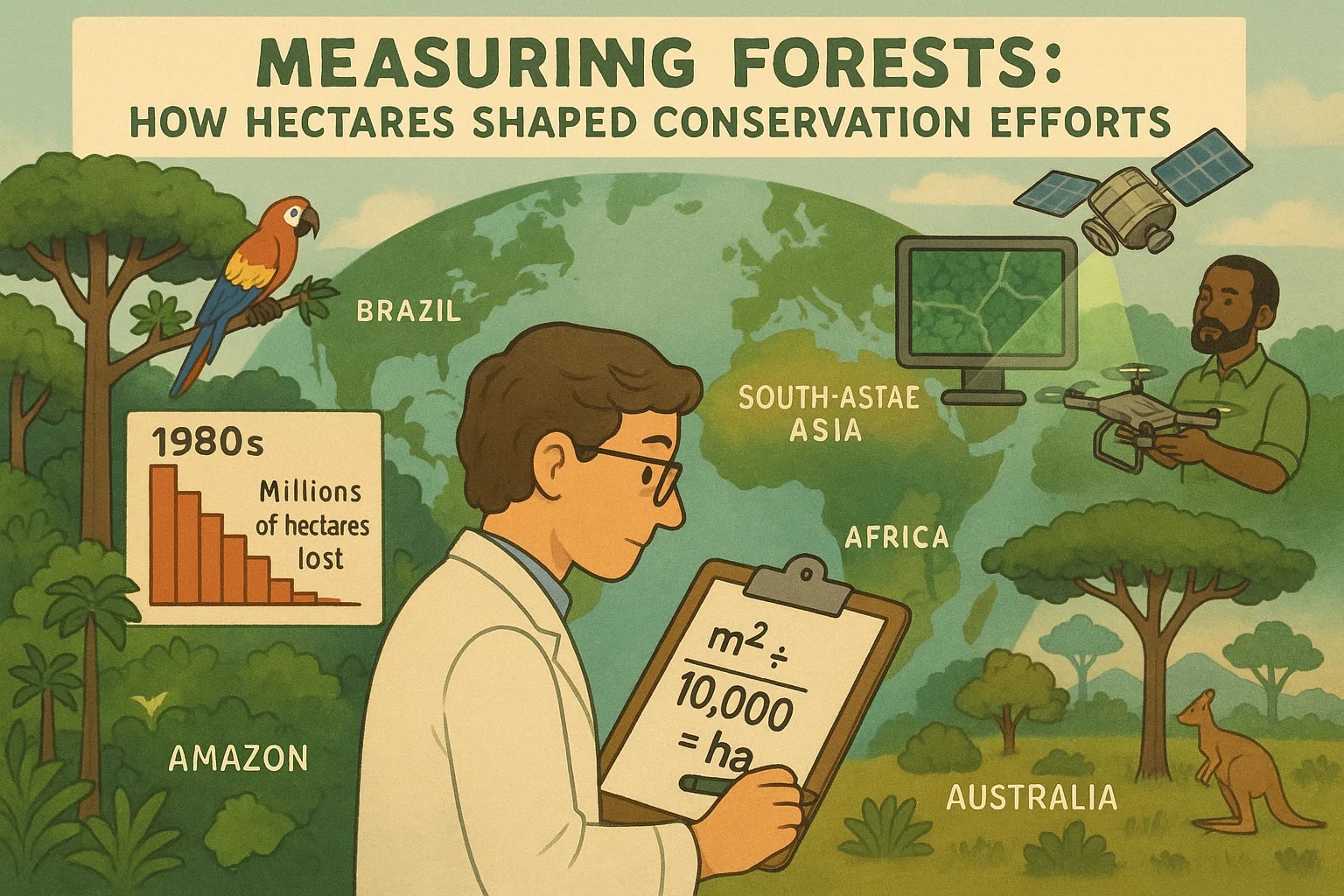 Alat Konversi Meter Persegi ke Hektar