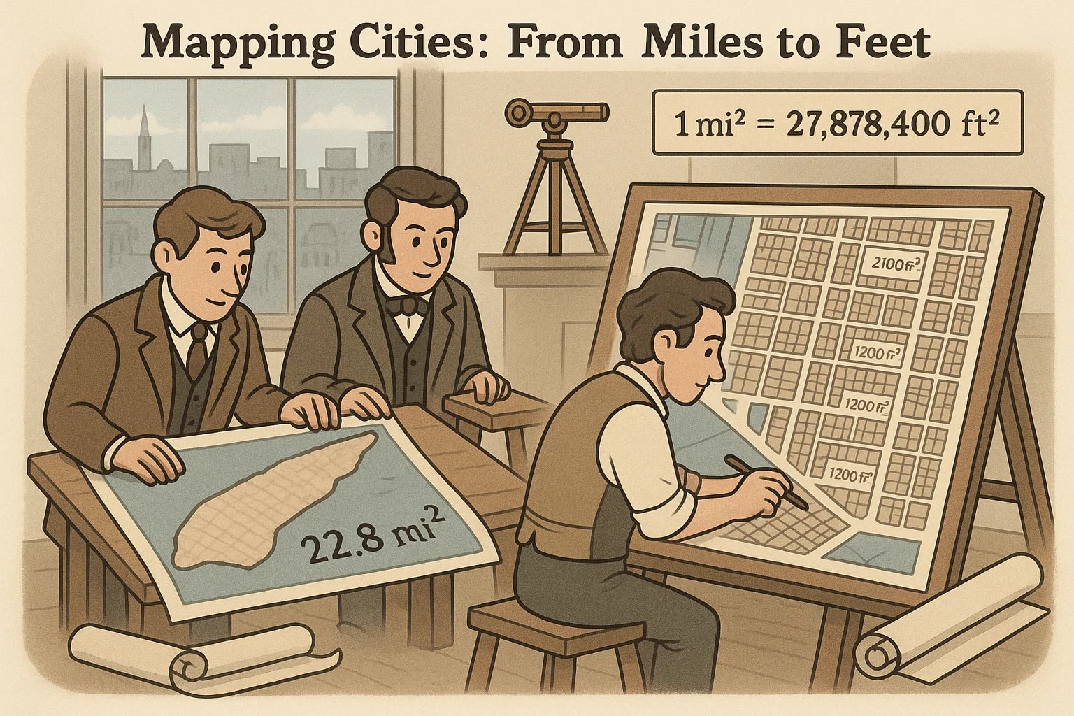 Konverter Mil Persegi ke Kaki Persegi