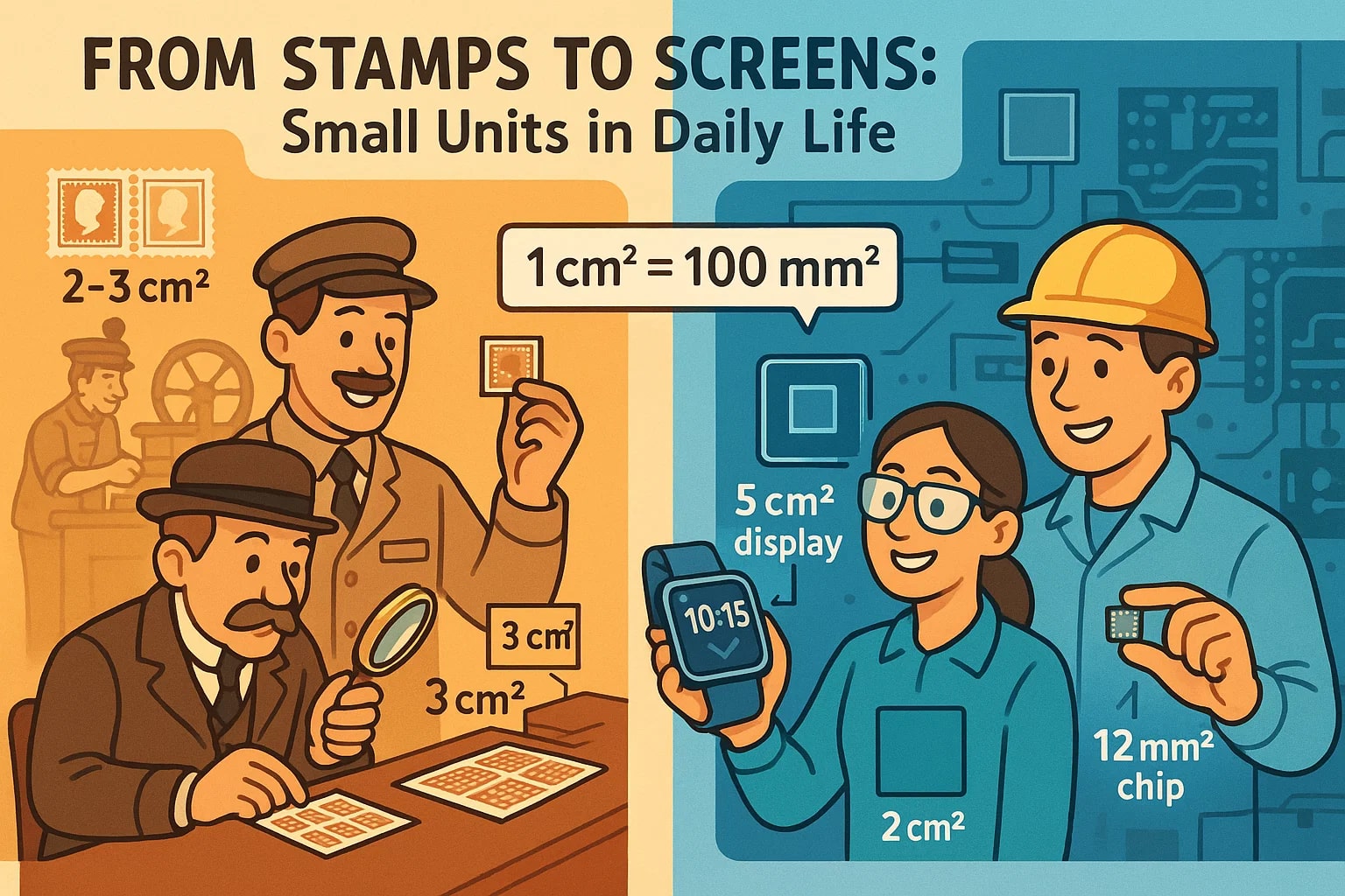 Konverter Milimeter Persegi ke Sentimeter Persegi