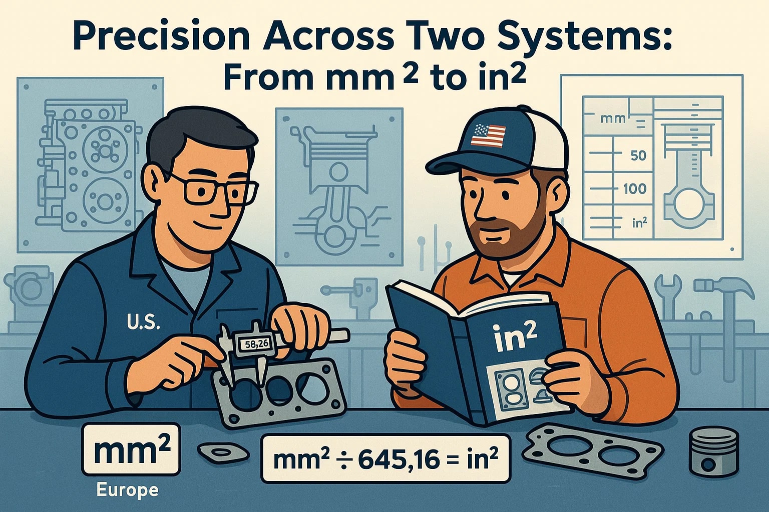 Konverter Milimeter Persegi ke Inci Persegi