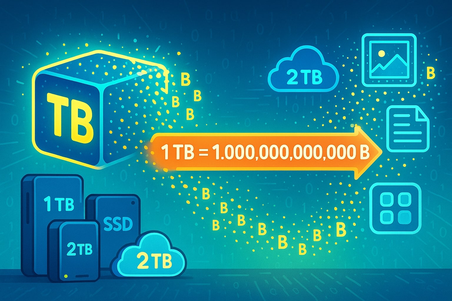 Konverter Terabyte ke Byte